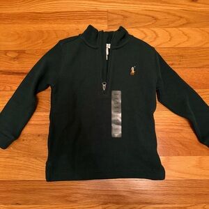 Ralph Lauren Kids Forest Green Half-Zip Sweater